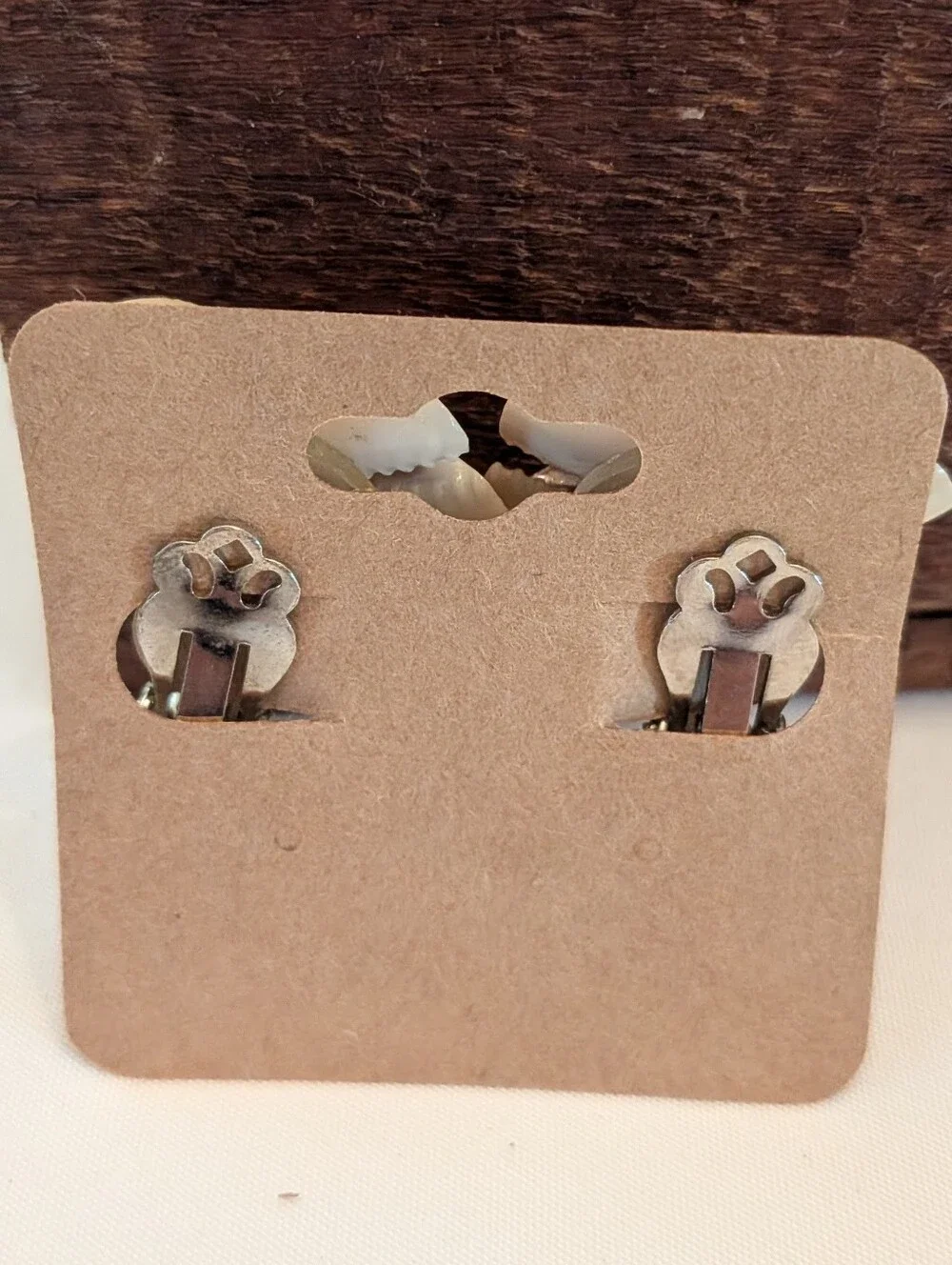 Shell Curl Pearl Accent Clip-On Earrings - Cream & Lavender